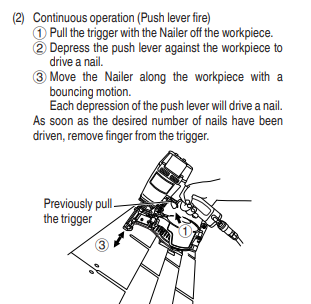 Picture of Coil Nail Gun with proper guide to nail nail shingles -pic 2